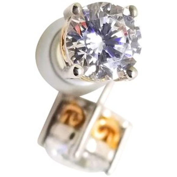 Round 3.87 Diamond Simulant Stud Multi Gem Hypoallergic Stud Earring - Picture 2 of 11